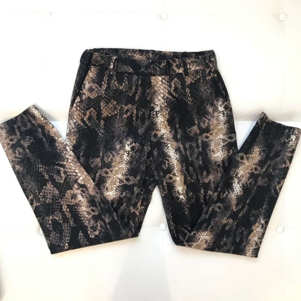 Yigal Azrouel Snake Print Wool Pants Elastic Waist Joggers XS